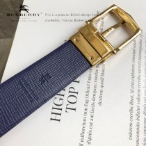 BURBERRY皮帶-2-02  巴寶莉原單牛皮粗十字紋皮帶