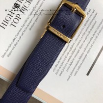 BURBERRY皮帶-2-02  巴寶莉原單牛皮粗十字紋皮帶