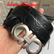 Ferragamo皮帶-1-02  菲拉格慕原單牛皮壓花紋皮帶