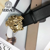 VERSACE皮帶-1-02  範思哲原單牛皮荔枝紋皮帶