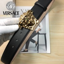 VERSACE皮帶-1-02  範思哲原單牛皮荔枝紋皮帶