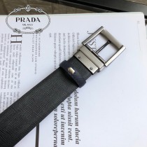 PRADA 普拉達 原單頭層牛皮雙色十字紋拼接紋面-001