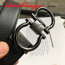 菲拉格慕：原單頭層牛皮粗條紋面-02