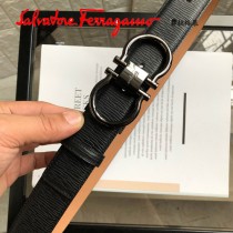 菲拉格慕：原單頭層牛皮粗條紋面-02