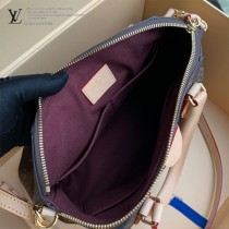 M44543 原版皮 Rivoli BB 手袋以 Monogram 帆布勾勒風琴結構