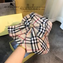柏利（Burberry）蝴蝶結格子最新春夏新款漁夫帽