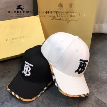 博柏利Burberry-01火爆單品TB經典格紋棒球帽各大時尚達人明星同款