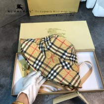 博柏利Burberry經典格子最新春夏新款漁夫帽
