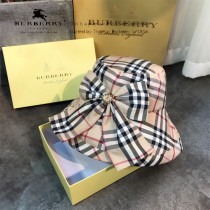 柏利（Burberry）蝴蝶結格子最新春夏新款漁夫帽