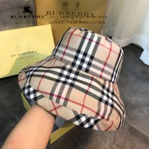 柏利（Burberry）蝴蝶結格子最新春夏新款漁夫帽