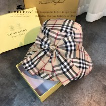 柏利（Burberry）蝴蝶結格子最新春夏新款漁夫帽