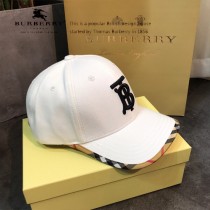 博柏利Burberry-01火爆單品TB經典格紋棒球帽各大時尚達人明星同款