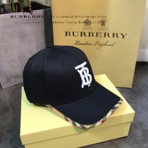 博柏利Burberry-01火爆單品TB經典格紋棒球帽各大時尚達人明星同款