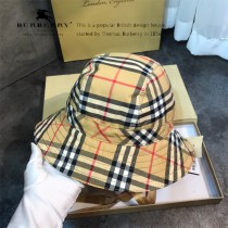 博柏利Burberry經典格子最新春夏新款漁夫帽