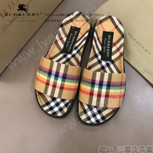 巴寶莉 情侶款彩虹拖鞋 進口全棉原版布料 裏外都是雙層布