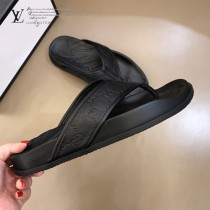 LV 男士拖鞋 男士涼鞋 人字拖   高端品質