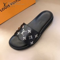 LV 男士拖鞋   奢品男士拖鞋，11高端品質，頭層牛皮材質