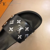 LV 男士拖鞋   奢品男士拖鞋，11高端品質，頭層牛皮材質