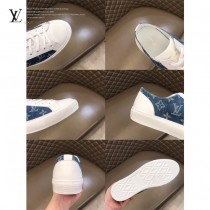 LV 限定款牛仔布配小牛皮低幫帆布鞋