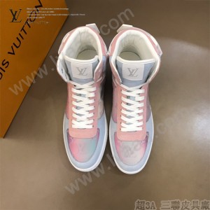 LV 新款 炫彩高幫運動鞋
