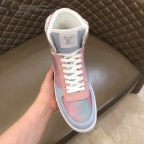 LV 新款 炫彩高幫運動鞋