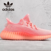 原單椰子鞋 熒光紅 巴斯夫真爆Adidas Yeezy 350 Boost V2 定制版