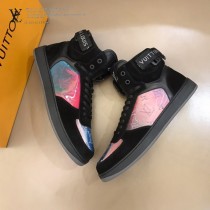 LV 新款 炫彩高幫運動鞋