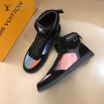 LV 新款 炫彩高幫運動鞋