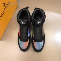 LV 新款 炫彩高幫運動鞋