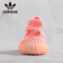 原單椰子鞋 熒光紅 巴斯夫真爆Adidas Yeezy 350 Boost V2 定制版