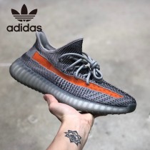 官方貨號#EG7963原單椰子鞋  adidas YEEZY BOOST 350 V2 斑馬橘側透
