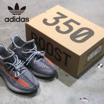 官方貨號#EG7963原單椰子鞋  adidas YEEZY BOOST 350 V2 斑馬橘側透