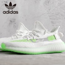 原單椰子鞋  白配綠 巴斯夫真爆Adidas Yeezy 350 Boost V2 定制版