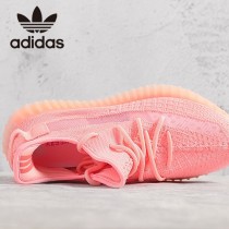 原單椰子鞋 熒光紅 巴斯夫真爆Adidas Yeezy 350 Boost V2 定制版