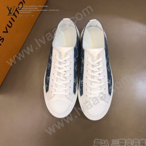 LV 限定款牛仔布配小牛皮低幫帆布鞋