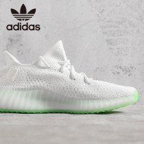 原單椰子鞋  白配綠 巴斯夫真爆Adidas Yeezy 350 Boost V2 定制版