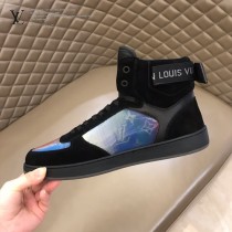LV 新款 炫彩高幫運動鞋