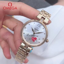 OMEGA-189  鷗米茄 OMEGA雙鷹星座系列貝殼面女表