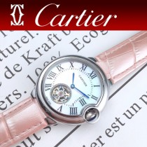 CARTIER-317 卡地亞 CARTIER藍氣球系列女玫瑰金表 陀飛輪機械女表