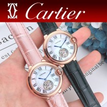 CARTIER-317 卡地亞 CARTIER藍氣球系列女玫瑰金表 陀飛輪機械女表