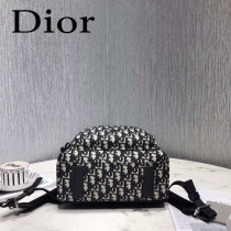 DIOR迪奧原版皮   Oblique帆布情侶款雙肩背包