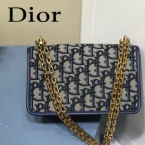 DIOR  迪奧型號M5871-02小號 原版皮Oblique郵差包