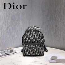 DIOR迪奧原版皮   Oblique帆布情侶款雙肩背包
