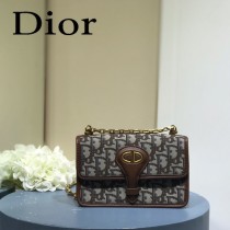 DIOR  迪奧型號M5871-01小號 原版皮Oblique郵差包