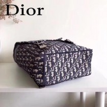 DIOR迪奧原版皮  新款Oblique刺繡老花帆布背包-01
