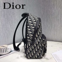 DIOR迪奧原版皮   Oblique帆布情侶款雙肩背包