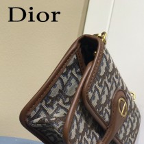 DIOR  迪奧型號M5871-01小號 原版皮Oblique郵差包