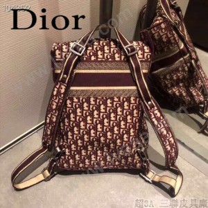 DIOR迪奧原版皮  新款Oblique刺繡老花帆布背包-02