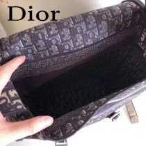 DIOR迪奧原版皮  新款Oblique刺繡老花帆布背包-01