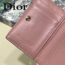 DIOR迪奧 編號0011-05原版皮新款Lady Dior藤格紋漆皮革翻蓋式卡套